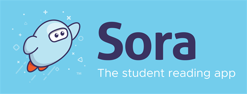 Sora Logo, a small blue character blasting off into outerspace